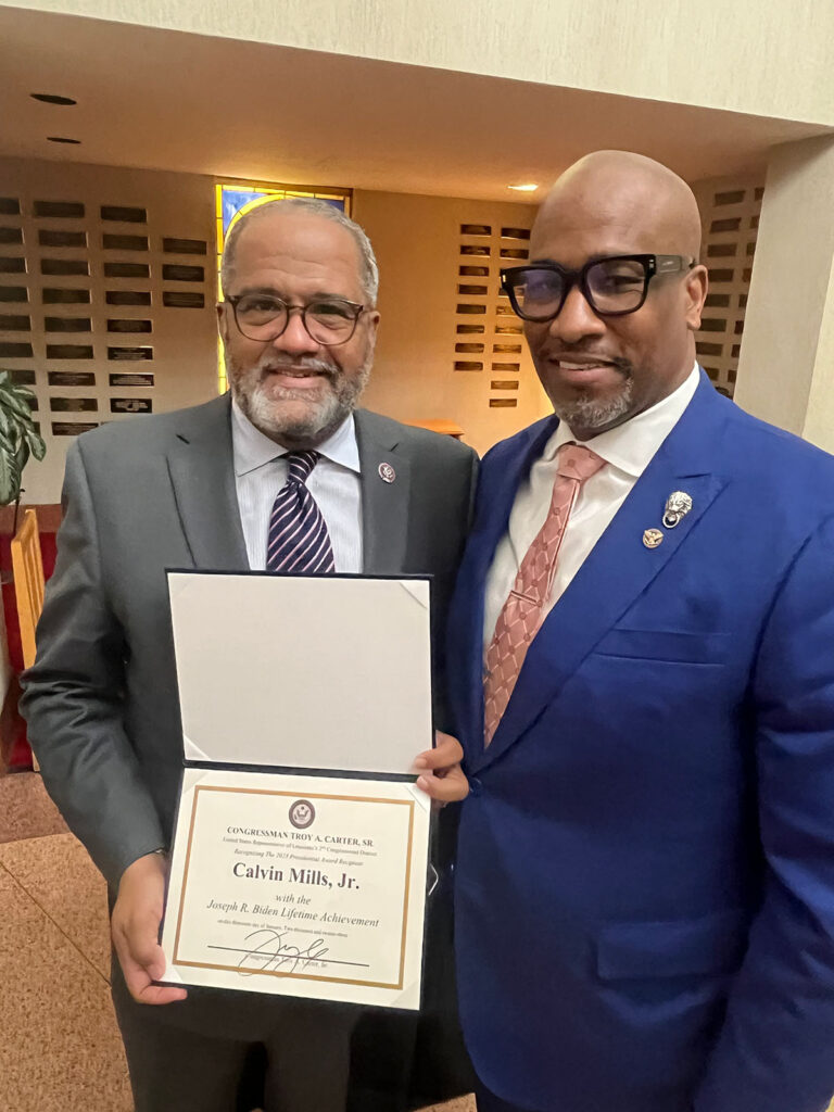 Calvin Mills Jr. Honored With Presidential Volunteer Service Lifetime Achievement Award